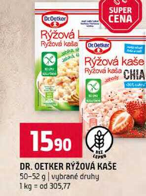 DR. OETKER RYŽOVÁ KAŠE 50-52 g vybrané druhy