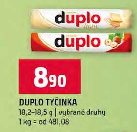 DUPLO TYČINKA 18,2-18,5 g vybrané druhy