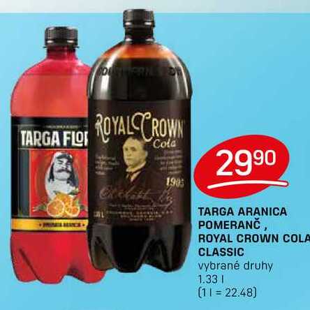 ROYAL CROWN COLA CLASSIC vybrané druhy 1.33l