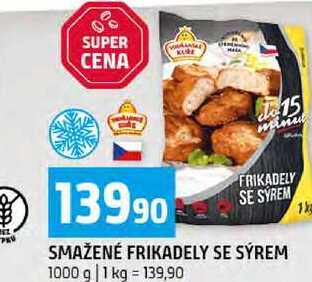 SMAŽENÉ FRIKADELY SE SÝREM 1000 g 