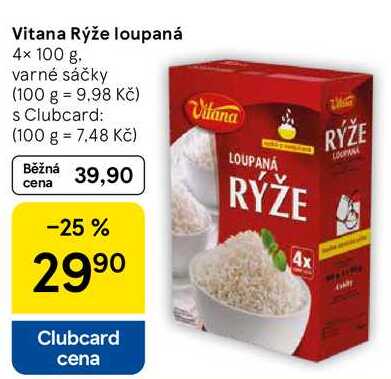 Vitana Rýže loupaná, 4× 100 g. varné sáčky 