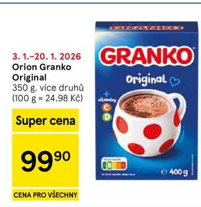 Orion Granko Original, 350 g, více druhů