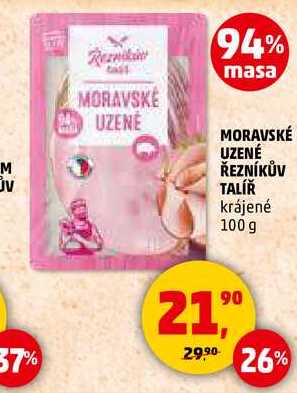 MORAVSKÉ UZENÉ ŘEZNÍKŮV TALÍŘ, 100 g
