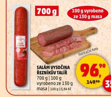 SALÁM VYSOČINA ŘEZNÍKŮV TALÍŘ, 700 g 