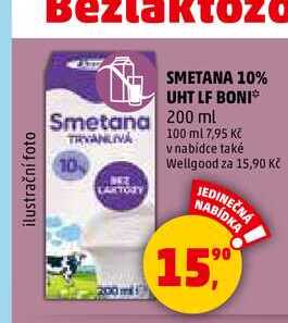 SMETANA 10% UHT LF BONI, 200 ml
