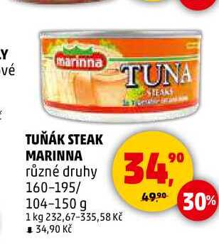 TUŇÁK STEAK MARINNA, 160-195 g