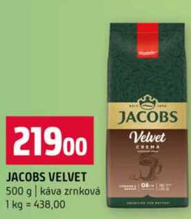 JACOBS VELVET 500 g káva zrnková 