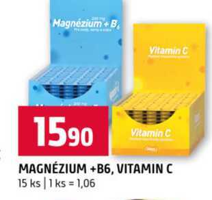 MAGNÉZIUM+B6, VITAMIN C 15 ks