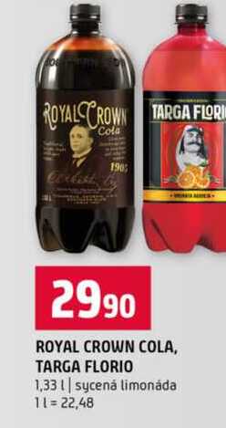 ROYAL CROWN COLA, TARGA FLORIO 1,33l sycená limonáda