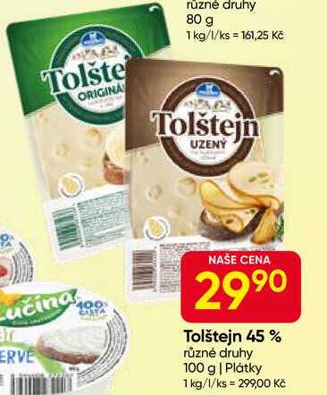 Milko Tolštejn 45% různé druhy 100 g