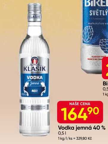 Klasik Vodka jemná 40% 0,5l