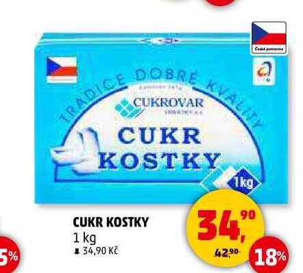 CUKR KOSTKY, 1 kg  v akci