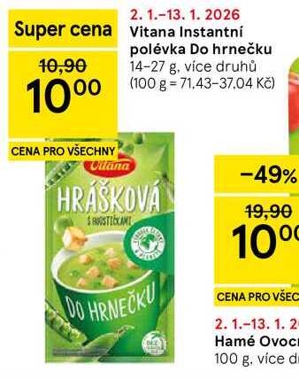 Vitana Instantní polévka Do hrnečku, 14-27 g, více druhů 