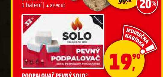 PODPALOVAČ PEVNÝ SOLO, 32 ks