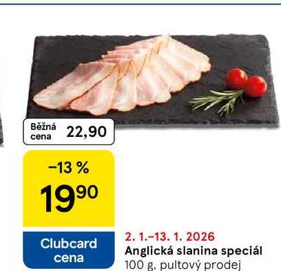 Anglická slanina speciál, 100 g