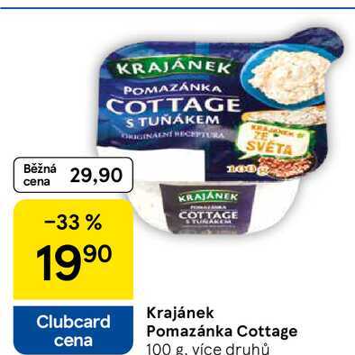 Krajánek Pomazánka Cottage, 100 g, více druhů 
