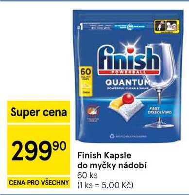 Finish Kapsle do myčky nádobí, 60 ks  