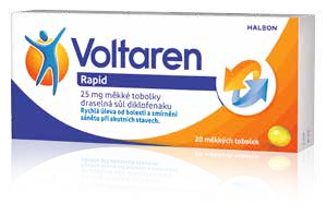 Voltaren Rapid 25 mg 20 měkkých tobolek