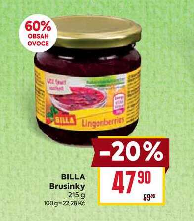 BILLA Brusinky 215 g