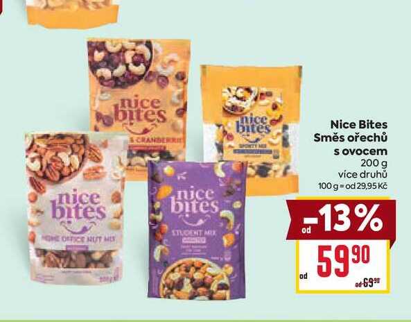 Nice Bites Směs ořechů s ovocem 200 g 