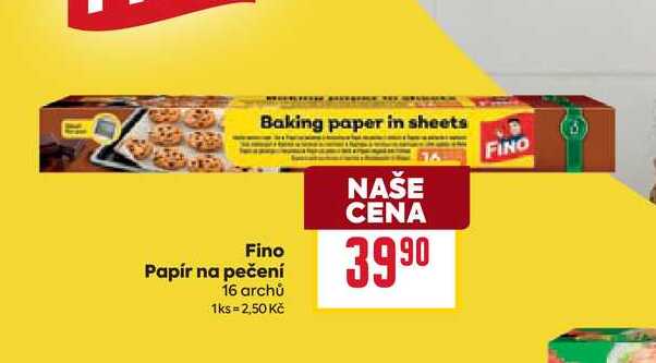Fino Papír na pečení 16 archů 1ks