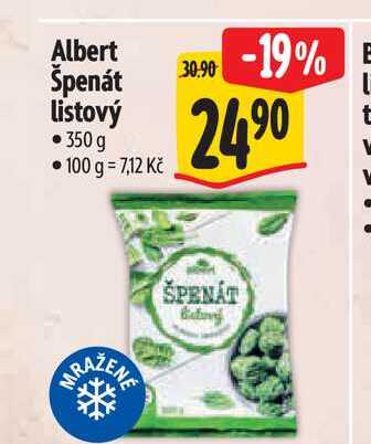 Albert Špenát listový 350 g
