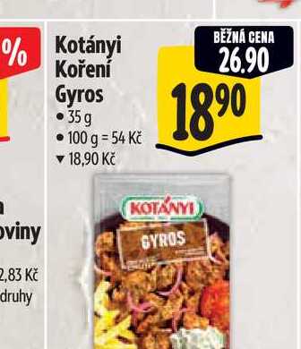 Kotányi Koření Gyros 35 g 