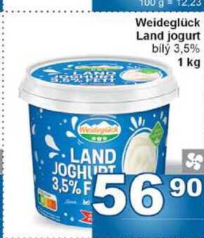 Weideglück Land jogurt bílý 3,5% 1 kg