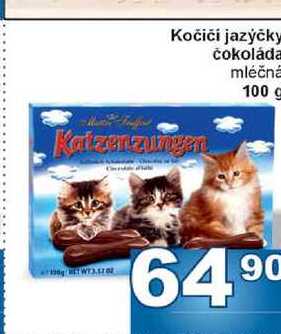 Kočiči jazýčky čokoláda mléčná 100 g 