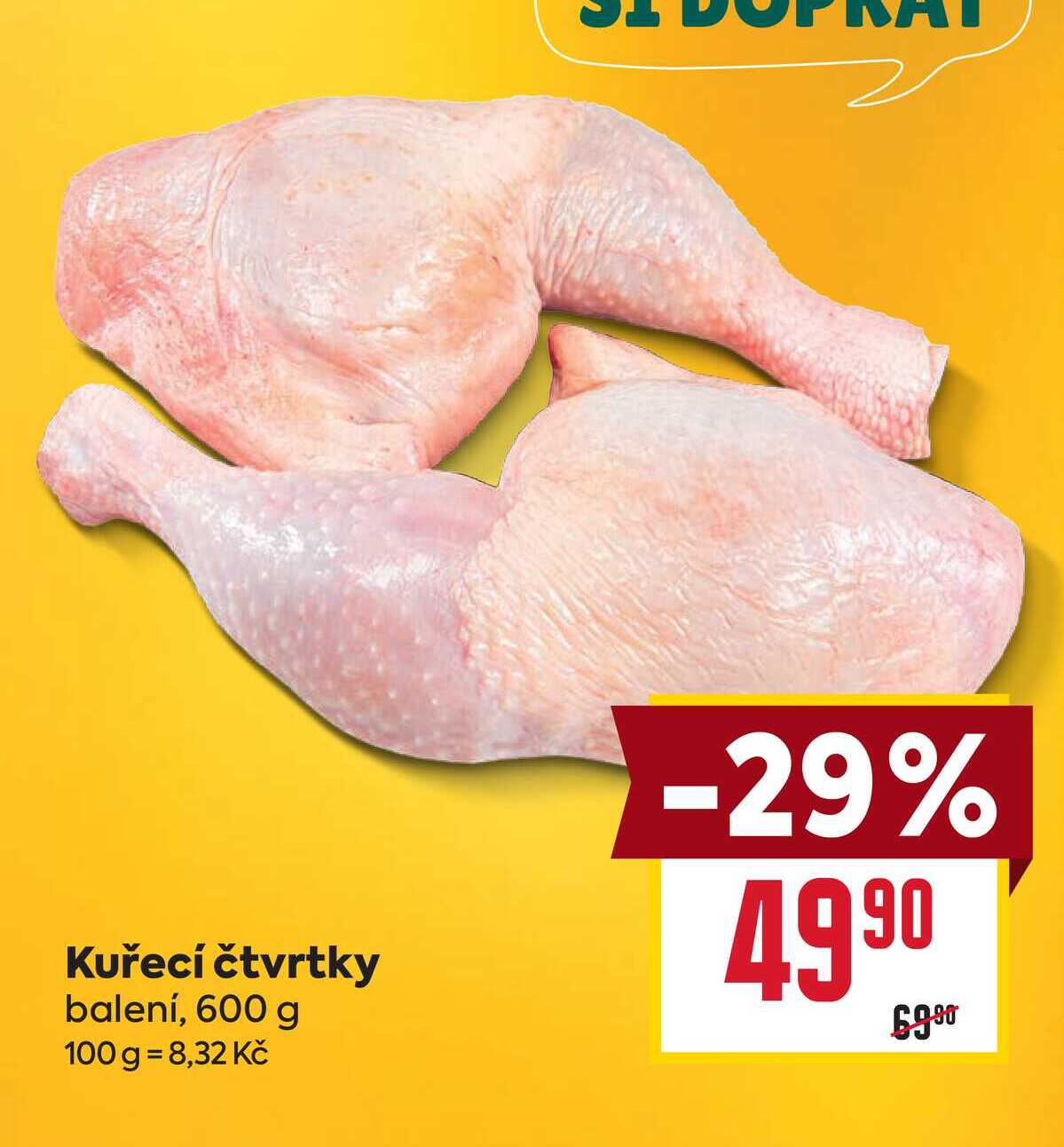 Kuřecí čtvrtky balení, 600 g 