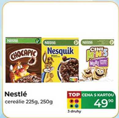 Nestlé cereálie 225g, 250g 
