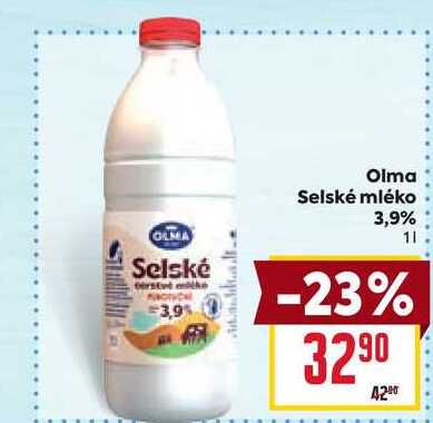 Olma Selské mléko 3,9% 1l
