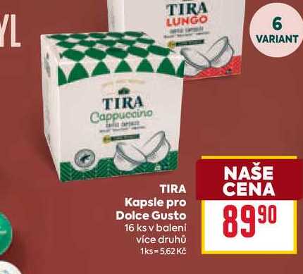 TIRA Kapsle pro Dolce Gusto 16 ks