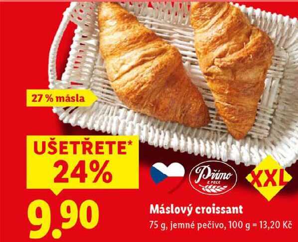 Máslový croissant, 75 g