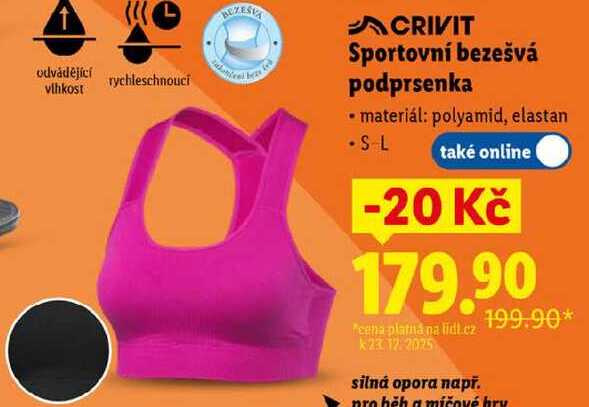 Sportovní bezešvá podprsenka