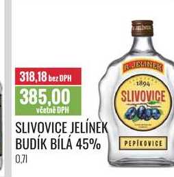 SLIVOVICE JELÍNEK BUDÍK BÍLÁ 45% 0,7l