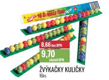 ŽVÝKAČKY KULIČKY 16ks 