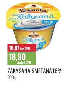 ZAKYSANÁ SMETANA16% 200g