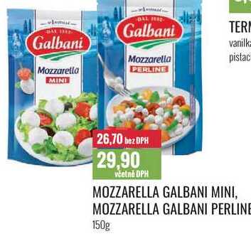 MOZZARELLA GALBANI MINI, MOZZARELLA GALBANI PERLINE 150g 