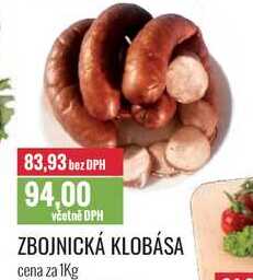 ZBOJNICKÁ KLOBÁSA cena za 1Kg 