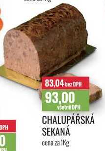 CHALUPÁŘSKÁ SEKANÁ cena za 1kg 