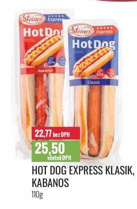 HOT DOG EXPRESS KLASIK, KABANOS 110g 