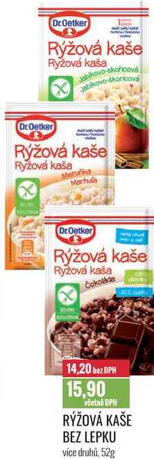 RÝŽOVÁ KAŠE BEZ LEPKU 52g 