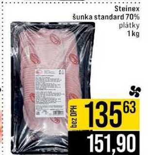 Steinex šunka standard 70% plátky 1kg