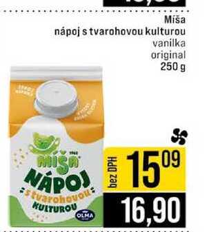 Míša nápoj s tvarohovou kulturou vanilka original 250 g 