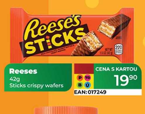Reeses 42g Sticks crispy wafers 