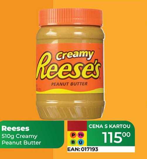 Reeses 510g Creamy Peanut Butter 