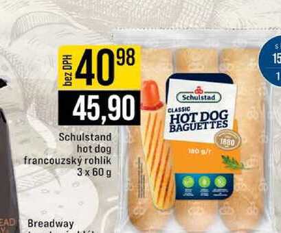 Schulstand hot dog francouzský rohlik 3 x 60 g