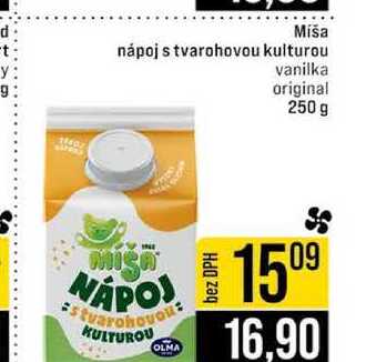 Miša nápoj s tvarohovou kulturou vanilka original 250 g