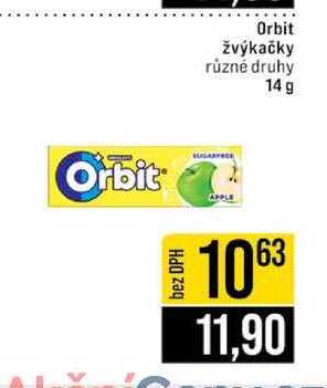 Orbit žvýkačky různé druhy 14g